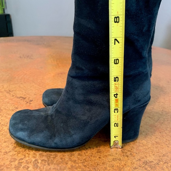 JONES NEW YORK Navy Suede Ankle Boots - Picture 6 of 8